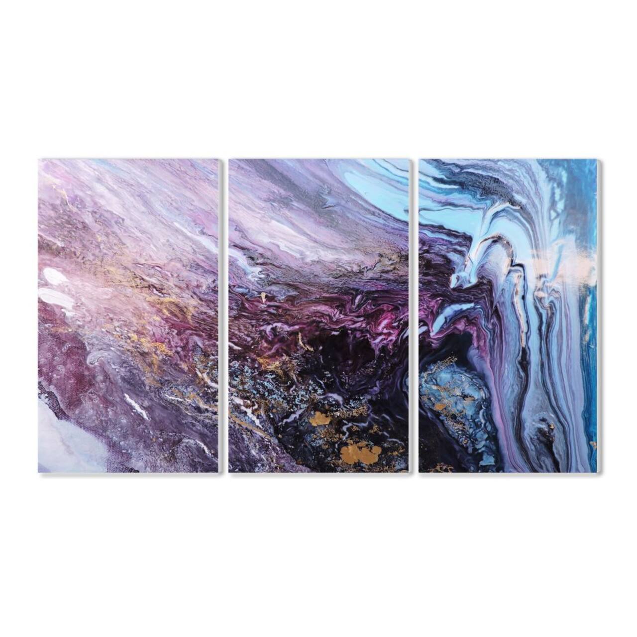 Stupell Industries Abstract Liquid Purple Blue Texture Painting,11" x 17"